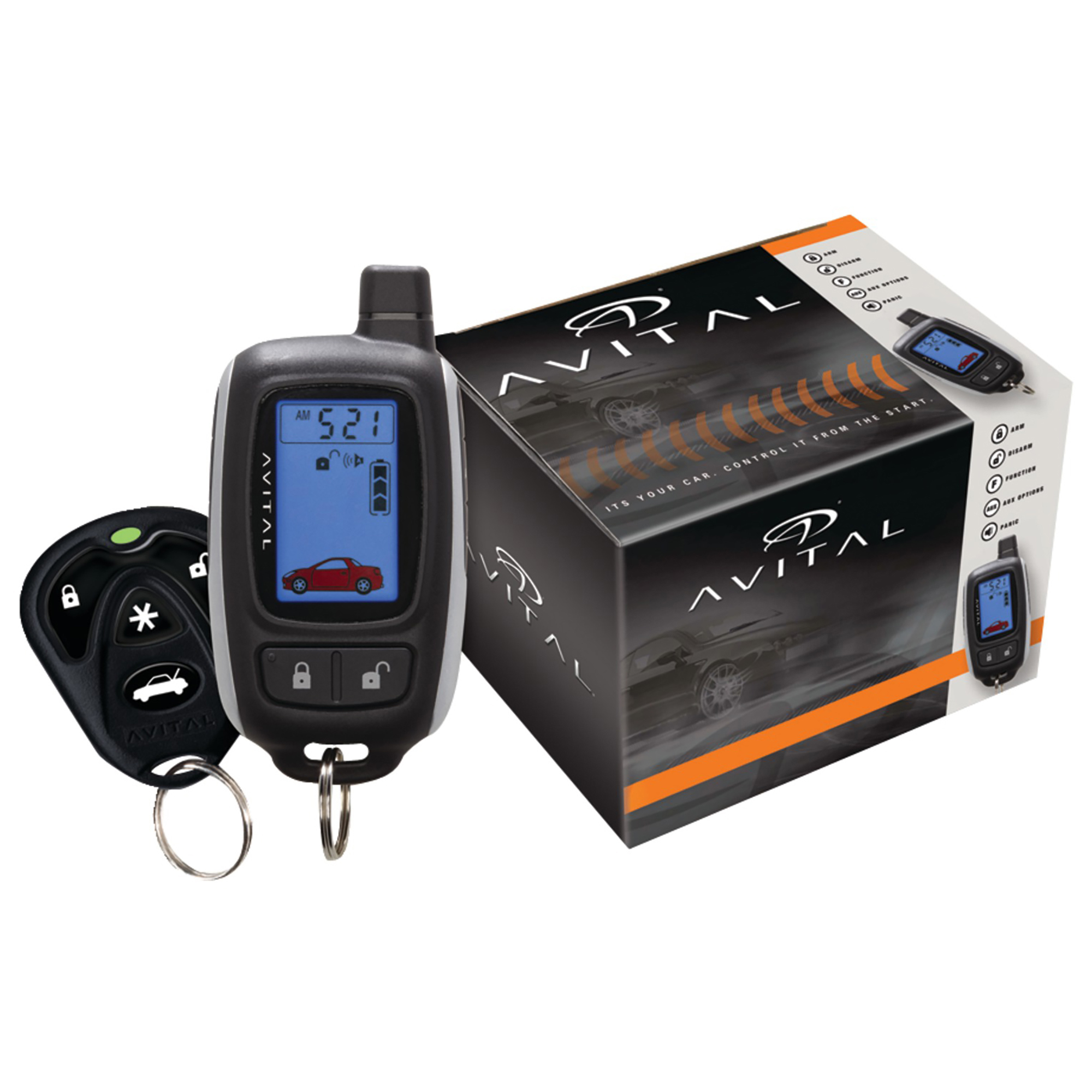 Avital, 2-Way 5-Button Replacement Remote, Power Source Battery, Model# 7352L